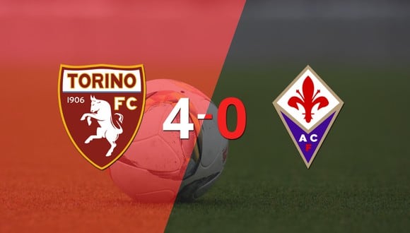 Josip Brekalo anotó un doblete en la goleada 4-0 de Torino a Fiorentina