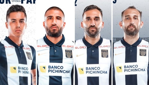 Ricardo Lagos, Josepmir Ballón, Pablo Míguez y Hernán Barcos son los jugadores con más minutos en Alianza Lima. (Foto: Prensa AL / Collage)