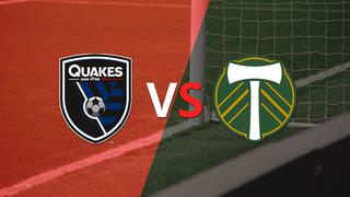 Termina el primer tiempo con una victoria para San José Earthquakes vs Portland Timbers por 2-1