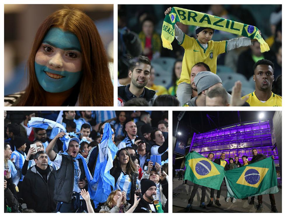 Las mejores imágenes de la previa del Argentina vs. Brasil.