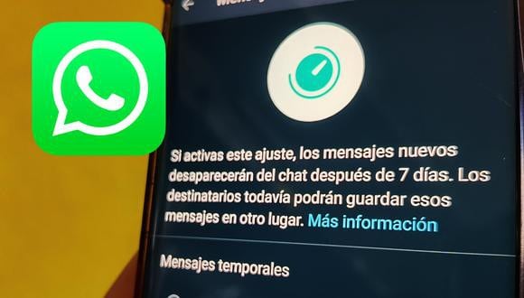 WhatsApp quiere ir un poco más lejos con los mensajes temporales. Conoce las nuevas opciones que añadió la app para mejorar la privacidad de los usuarios. (Mag)