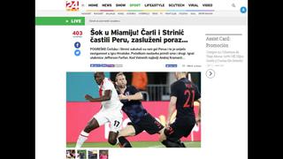 Lo que dijo la prensa croata de la victoria peruana en Miami [FOTOS]