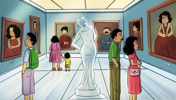 Acertijo visual: ¿puedes adivinar cuántas personas hay en la imagen del museo? Tienes 7 segundos (Foto: Facebook).