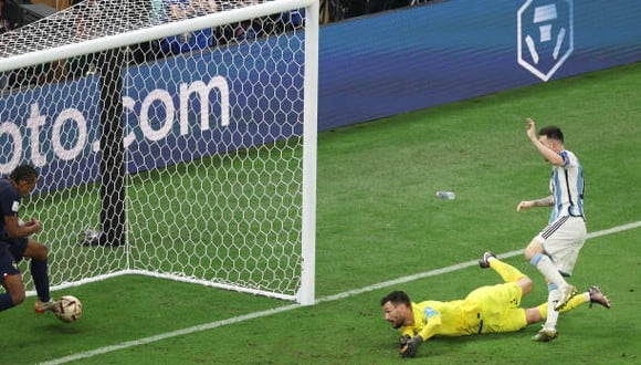 Gol de Lionel Messi para el 3-2 de Argentina vs. Francia. (Foto: Getty Images)
