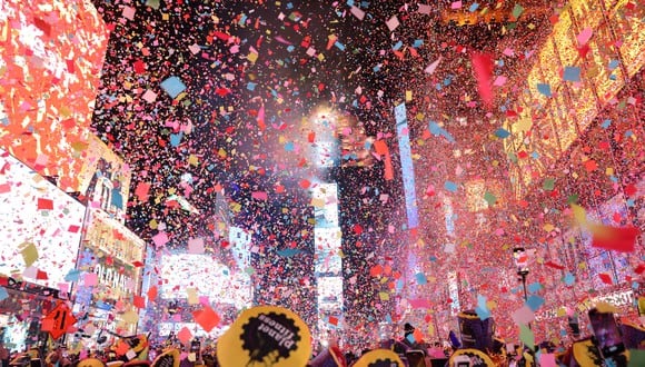 El Año Nuevo en Times Square, Nueva York, es uno de los espectáculos más famosos del mundo (Foto; AFP).
