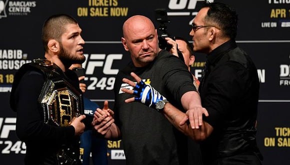 Dana White no cree que la pelea entre Khabib y Tony Ferguson se concrete este año. (Getty Images)