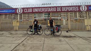 ¡Hinchas sin fronteras! Seguidores del Santa Fe llegaron hasta Lima en bicicleta 