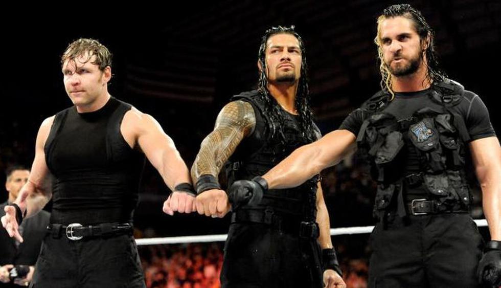 Roman Reigns, Seth Rollins y Dean Ambrose - Lucha por el Campeonato Mundial. (WWE)