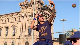 Barcelona: Así fueron las locuras de Neymar en la celebración del título