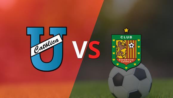 Termina el primer tiempo con una victoria para Deportivo Cuenca vs U. Católica (E) por 1-0