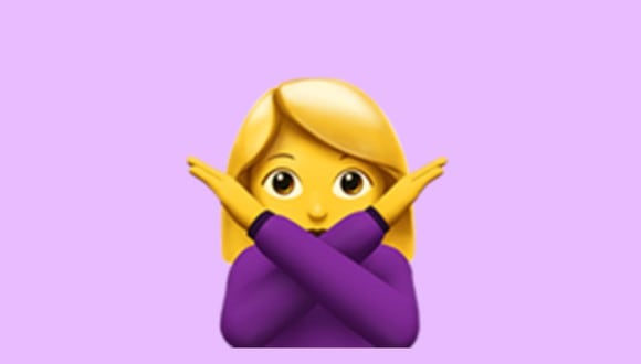 ¿Sabes realmente qué significa el emoji de la mujer que cruza los brazos en WhatsApp? Te lo explicamos. (Foto: Emojipedia)