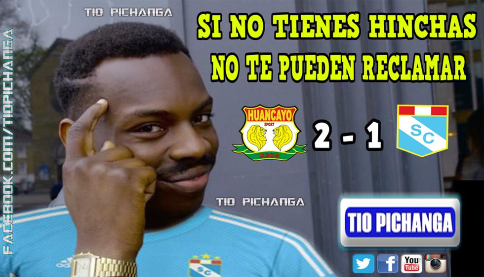 Sporting Cristal perdió ante Sport Huancayo y los memes agarraron de punto a los celestes. (Facebook)