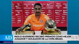 Paolo Guerrero premiado doblemente en Brasil