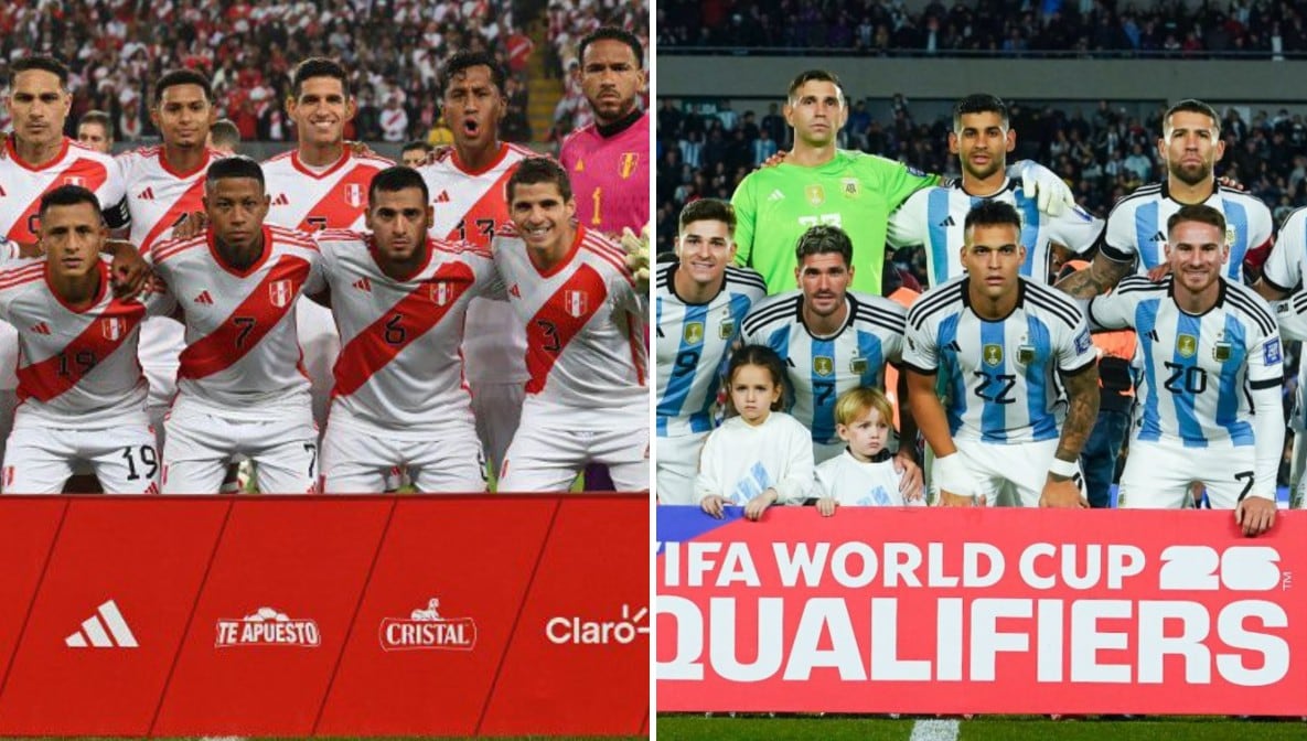 Alineaciones confirmadas para el Perú vs. Argentina, por las Eliminatorias 2026. (Foto: Composición)