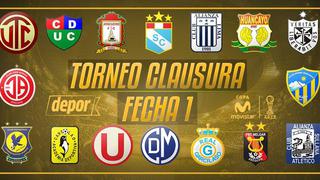 Torneo Clausura: toma nota a la programación completa de la primera fecha