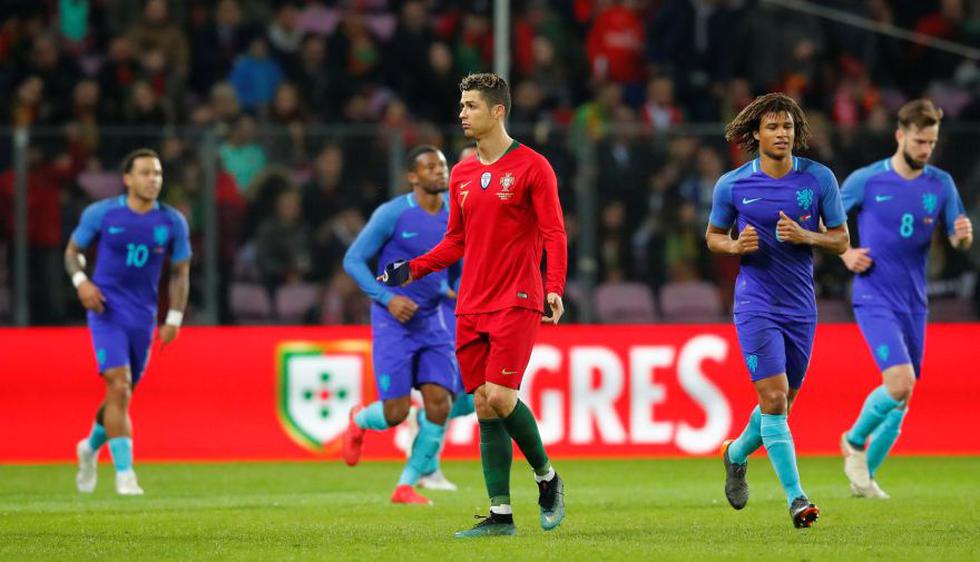 Portugal cayó 3-0 ante Holanda con Cristiano Ronaldo (Foto: Agencias).