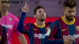 Messi salva otra vez al Barcelona: volvió al gol en LaLiga y liquidó al Betis en Camp Nou [VIDEO]