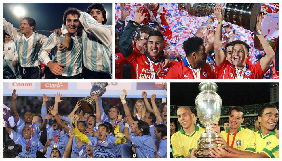Las últimas 10 selecciones que ganaron el título de la Copa América (Getty).