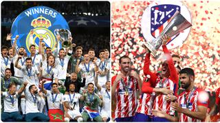 Real Madrid vs. Atlético de Madrid: fecha, horarios y canales del derbi por la Supercopa de Europa 2018