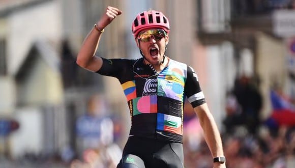 Giro de Italia 2021: local Alberto Bettiol ganó la Etapa 18 entre Rovereto y Stradella. (Twitter)