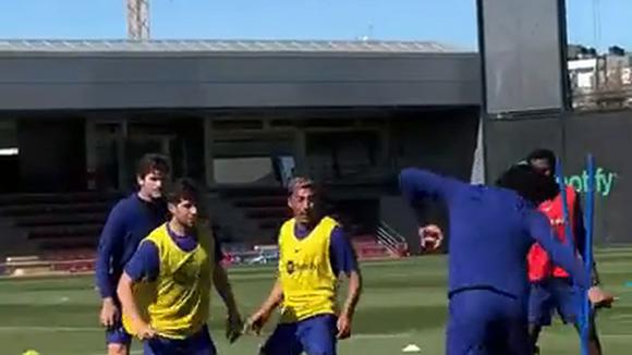Entrenamiento de Barcelona con la mira en el derbi catalán ante Girona. (Video: Barcelona)