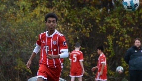 Juan Jr. Acevedo, delantero de 16 años que la rompe en Estados Unidos, jugando para la filial de Bayern Munich. (Foto: Difusión)