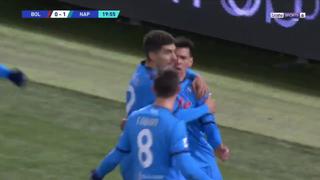 Su primero en este año: gol del ‘Chucky’ Lozano para el 1-0 del Napoli vs. Bolonia [VIDEO]