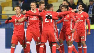 Sin André Carrillo: Benfica derrotó 2-0 al Dinamo Kiev por Champions League