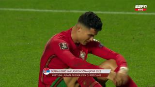 Conmovedor: la desazón de Cristiano tras la derrota de Portugal que jugará la repesca [VIDEO]