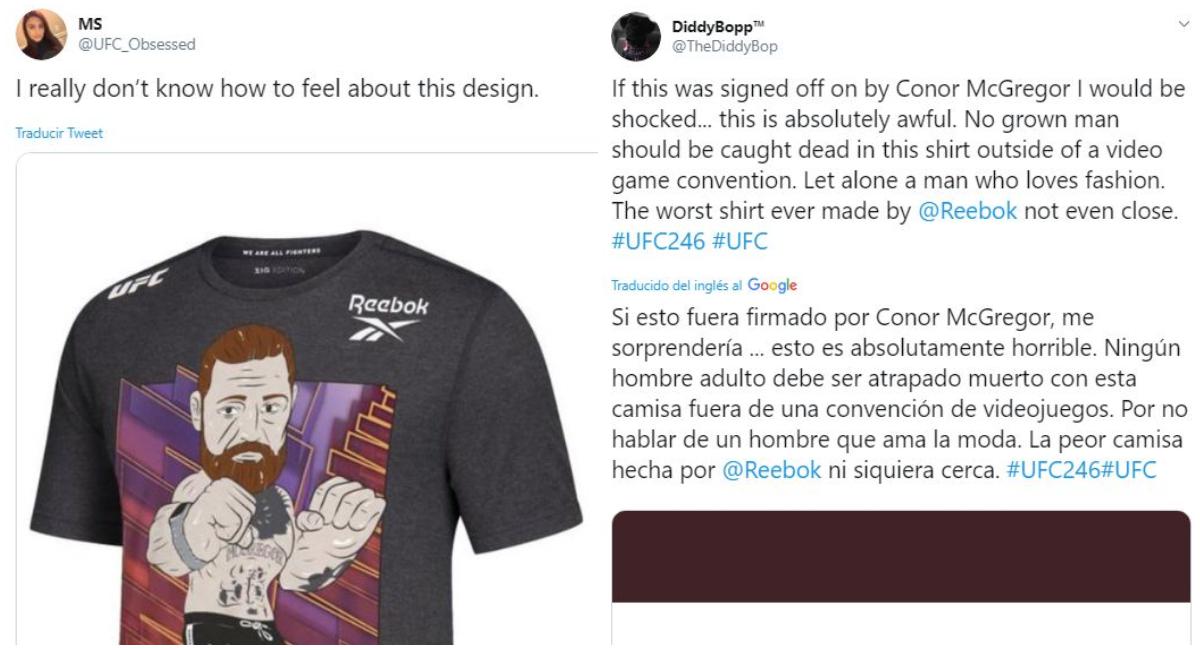 Los fanáticos de UFC criticaron el nuevo polo inspirado en Conor McGregor. (Twitter)