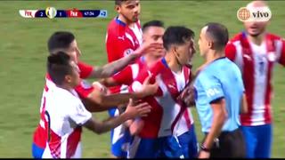 Tras agresión a Lapadula: Gómez vio la tarjeta roja en el Perú vs. Paraguay por Copa América [VIDEO]