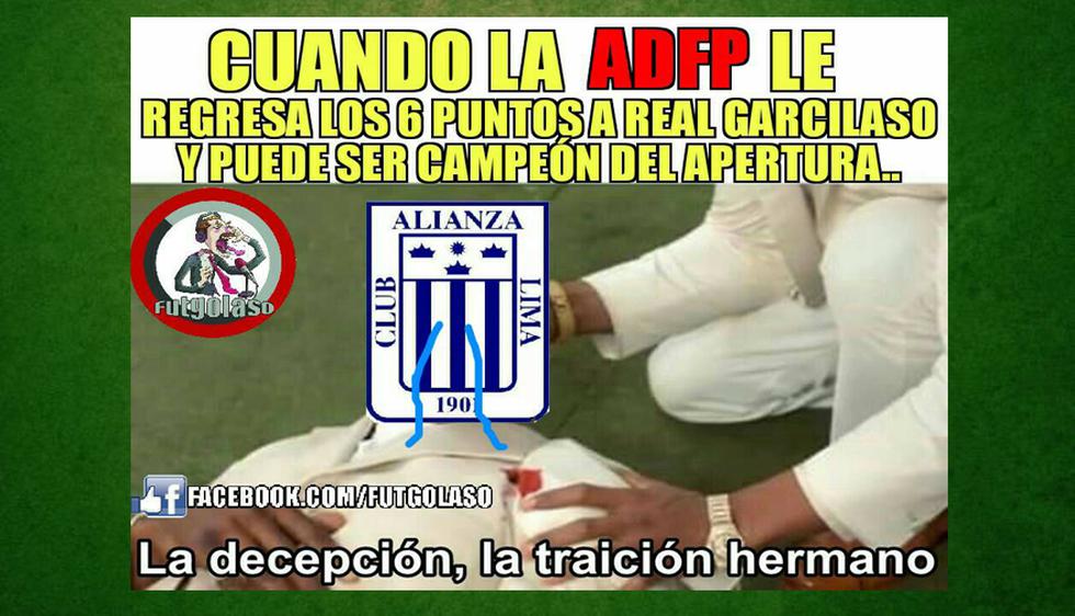 ¿Alianza Lima, Real Garcilaso o UTC? los memes ya viven la última fecha del Torneo Apertura. (Facebook)