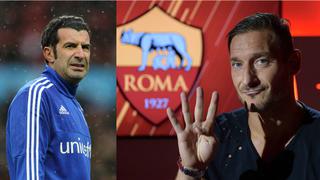 Los 40 de Francesco Totti: el saludo y las disculpas del portugués Luis Figo