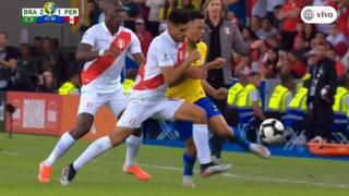 La fuerte entrada de Carlos Zambrano en contra de Gabriel Jesús en la final de la Copa América [VIDEO]