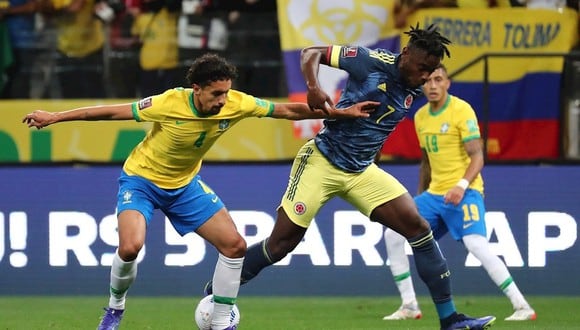 Brasil derrotó 1-0 a Colombia en el duelo por la Jornada 13 de las Eliminatorias Qatar 2022. (Fuente: EFE)