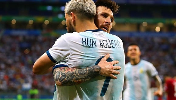 Lionel Messi y Sergio Agüero serían titulares este martes ante Colombia por Eliminatorias al Mundial 2022. (Getty)