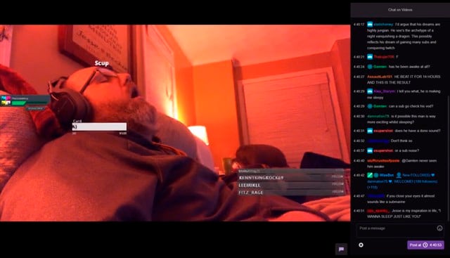 Un gamer se quedó dormido mientras juega en streaming y se vuelve viral en YouTube. (TwitchVids / YouTube)