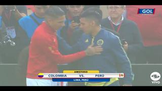Perú vs. Colombia: el afectuoso saludo entre Paolo Guerrero y Radamel Falcao [VIDEO]