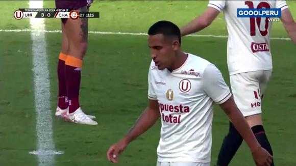 Alex Valera marcó el 3-0 de Universitario sobre Los Chankas. (Video: GOLPERU)