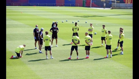 Barcelona retomó entrenamientos grupales de máximo 10 jugadores . (Foto: FC Barcelona)