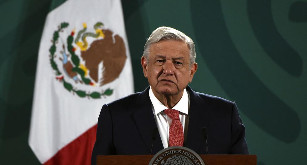 El presidente de México, Andrés Manuel López Obrador (AMLO), ofrece una conferencia de prensa en el Palacio Nacional en la Ciudad de México, el 7 de junio de 2021. (ALFREDO ESTRELLA / AE / AFP).