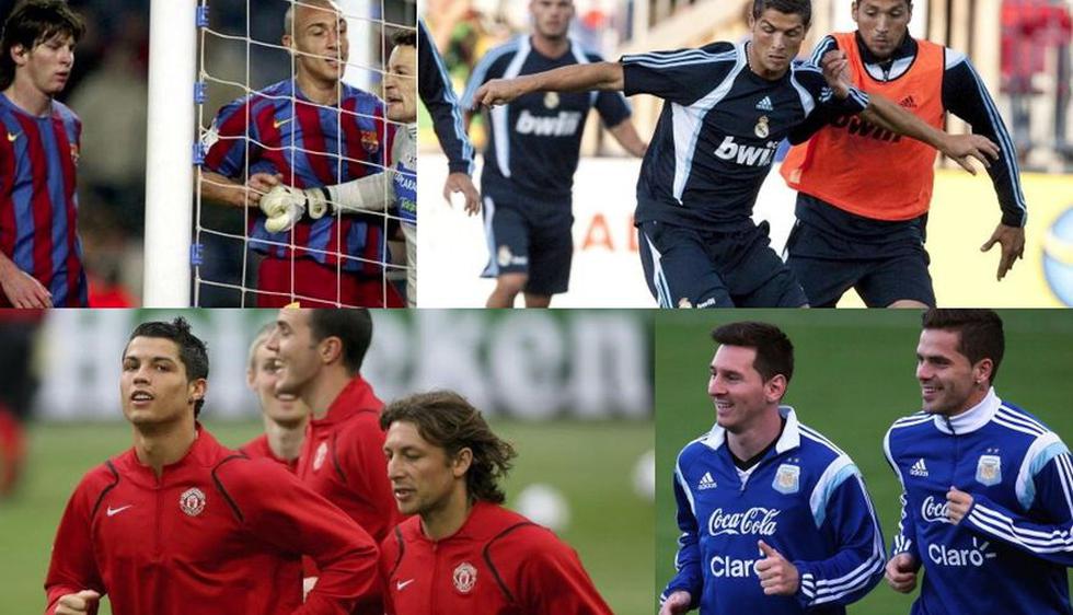Los doce futbolistas que jugaron con Cristiano y Messi. (Fotos: Getty)
