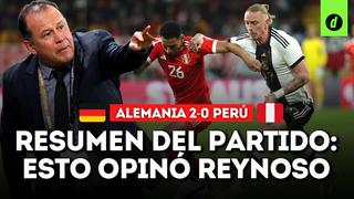 Selección peruana: el análisis de Juan Reynoso tras la derrota 2-0 ante Alemania en amistoso internacional