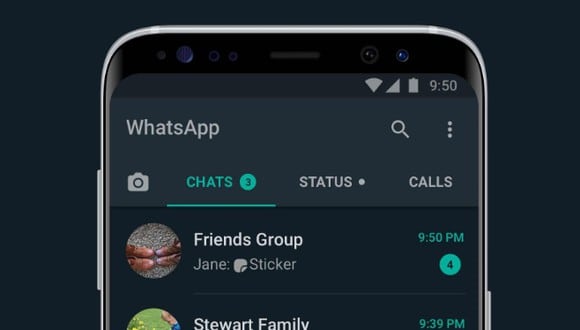 WhatsApp cambiaría los colores de las búrbujas de mensaje en el "modo oscuro". (Foto: Whatsapp Inc.)