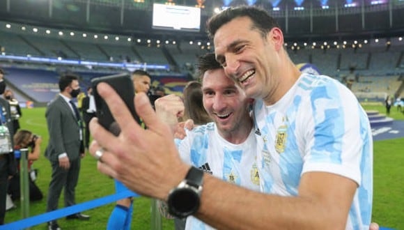 Lionel Scaloni habló sobre Lionel Messi. (Getty Images)