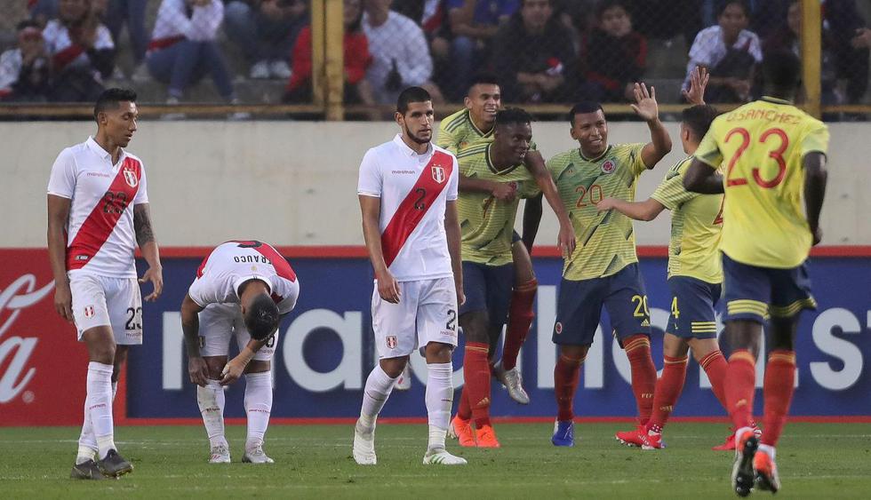 Perú vs. Colombia se vieron las caras en el Monumental en amistoso internacional. (Foto: AP)