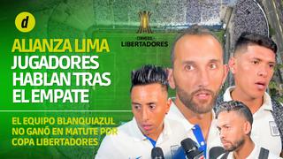 Copa Libertadores 2023: jugadores de Alianza Lima analizaron el empate en Matute