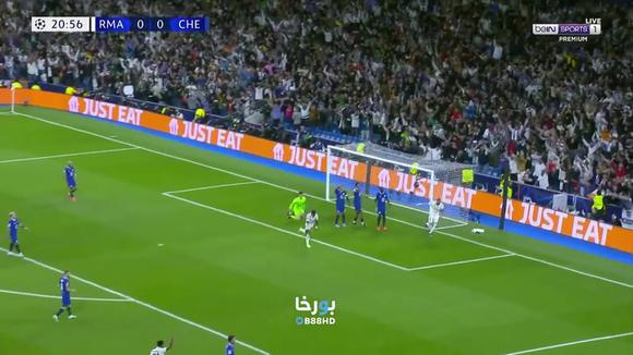 Gol de Benzema para el 1-0 de Real Madrid vs. Chelsea por la Champions (video: Twitter)