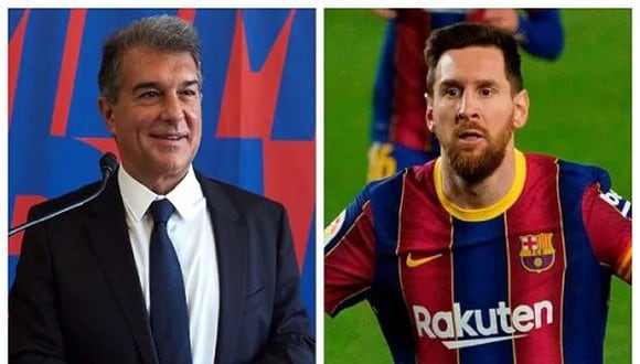 Joan Laporta desea que Lionel Messi siga en el FC Barcelona hasta el 2024. (Foto: Twitter)