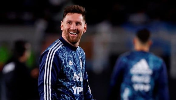 Lionel Messi deja un mensaje en la celebración de Argentina. (Foto: EFE)